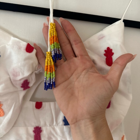 FARM RIO Pineapple Midi Dress with Bow XS - $235 - Picture 7 of 8